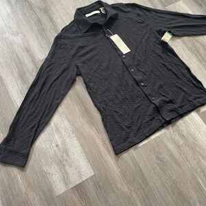 Vintage Perry Ellis long sleeve polo button down size large